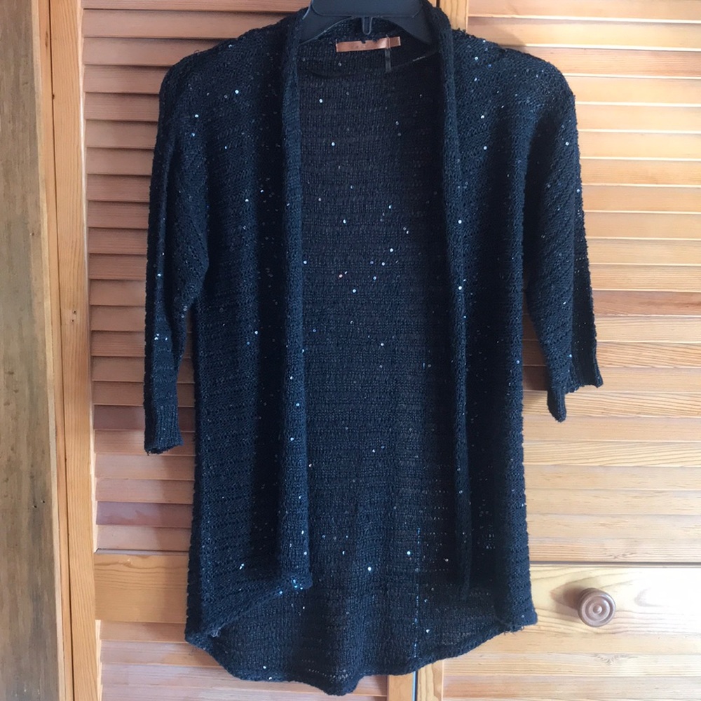 Black sequin cardigan